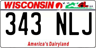 WI license plate 343NLJ