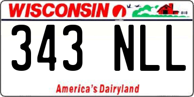 WI license plate 343NLL