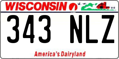 WI license plate 343NLZ