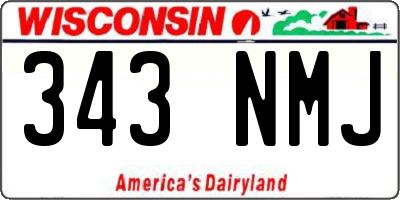 WI license plate 343NMJ