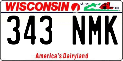WI license plate 343NMK