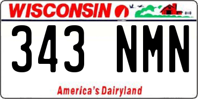 WI license plate 343NMN