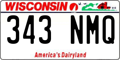 WI license plate 343NMQ