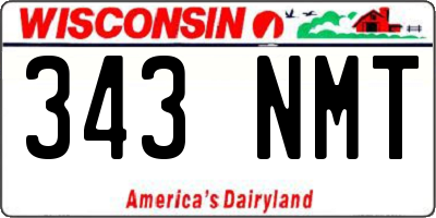 WI license plate 343NMT