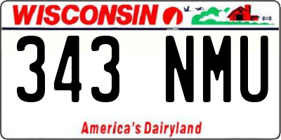 WI license plate 343NMU