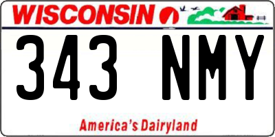 WI license plate 343NMY