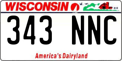 WI license plate 343NNC