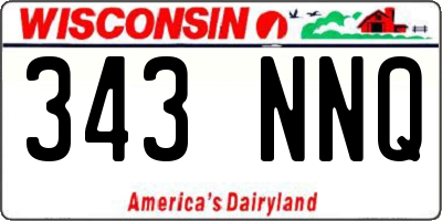 WI license plate 343NNQ
