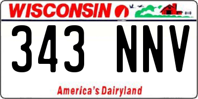 WI license plate 343NNV