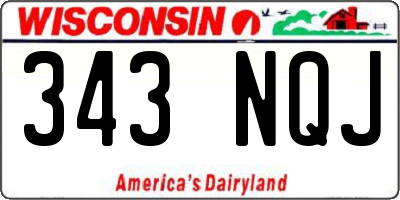 WI license plate 343NQJ
