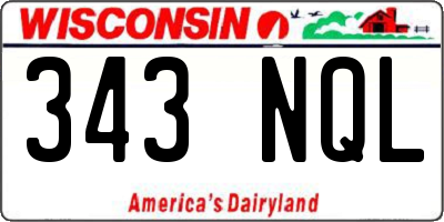 WI license plate 343NQL