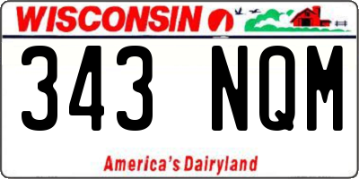 WI license plate 343NQM
