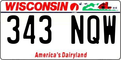 WI license plate 343NQW