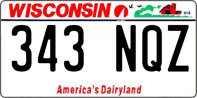 WI license plate 343NQZ
