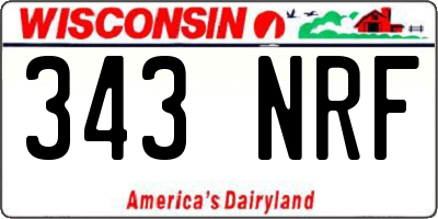 WI license plate 343NRF