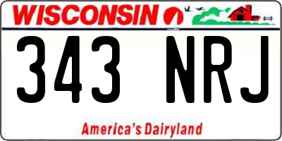WI license plate 343NRJ