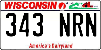 WI license plate 343NRN