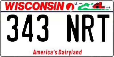 WI license plate 343NRT
