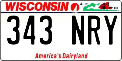 WI license plate 343NRY