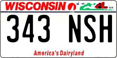 WI license plate 343NSH