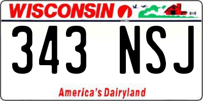 WI license plate 343NSJ