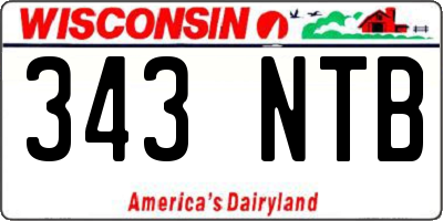 WI license plate 343NTB
