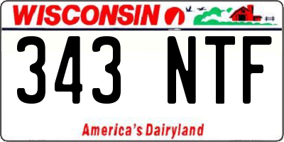 WI license plate 343NTF