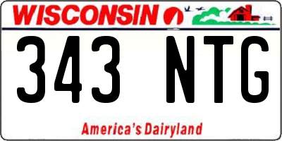 WI license plate 343NTG