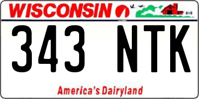 WI license plate 343NTK