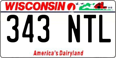 WI license plate 343NTL