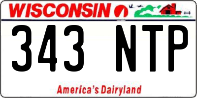 WI license plate 343NTP