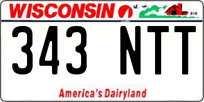WI license plate 343NTT