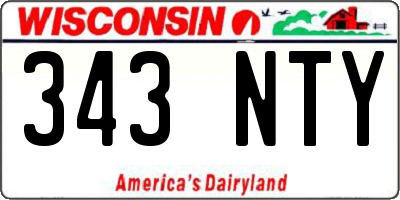 WI license plate 343NTY