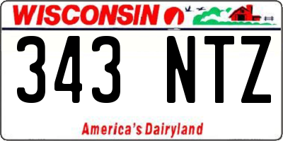 WI license plate 343NTZ