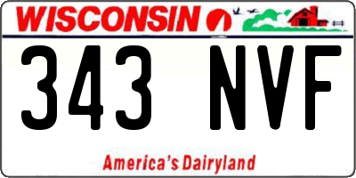 WI license plate 343NVF
