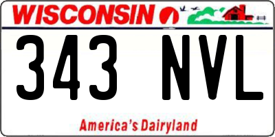 WI license plate 343NVL