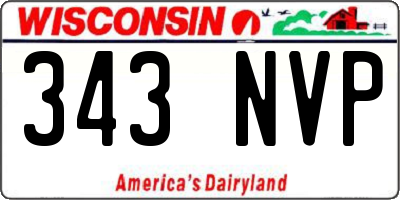 WI license plate 343NVP