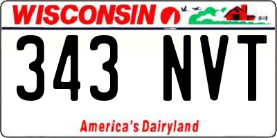 WI license plate 343NVT