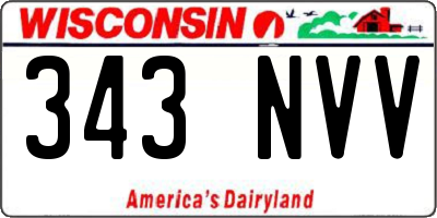 WI license plate 343NVV