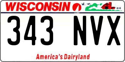 WI license plate 343NVX