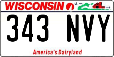 WI license plate 343NVY