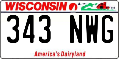 WI license plate 343NWG
