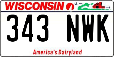WI license plate 343NWK