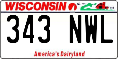 WI license plate 343NWL