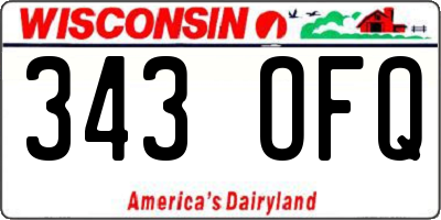 WI license plate 343OFQ