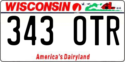 WI license plate 343OTR