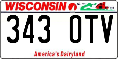 WI license plate 343OTV