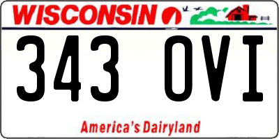 WI license plate 343OVI