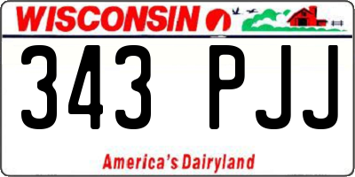 WI license plate 343PJJ