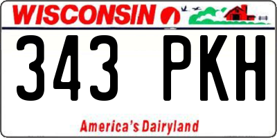 WI license plate 343PKH